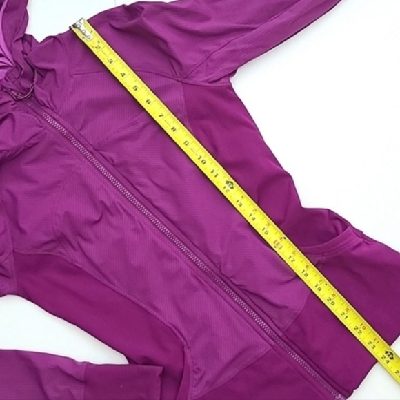 Lululemon In Flux Reversible Jacket Pink Purple Full Zip Hood Thumbholes Size 6 - Picture 14 of 15